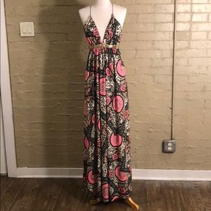 Ark & Co. Pink and Gold Animal Print Maxi :S